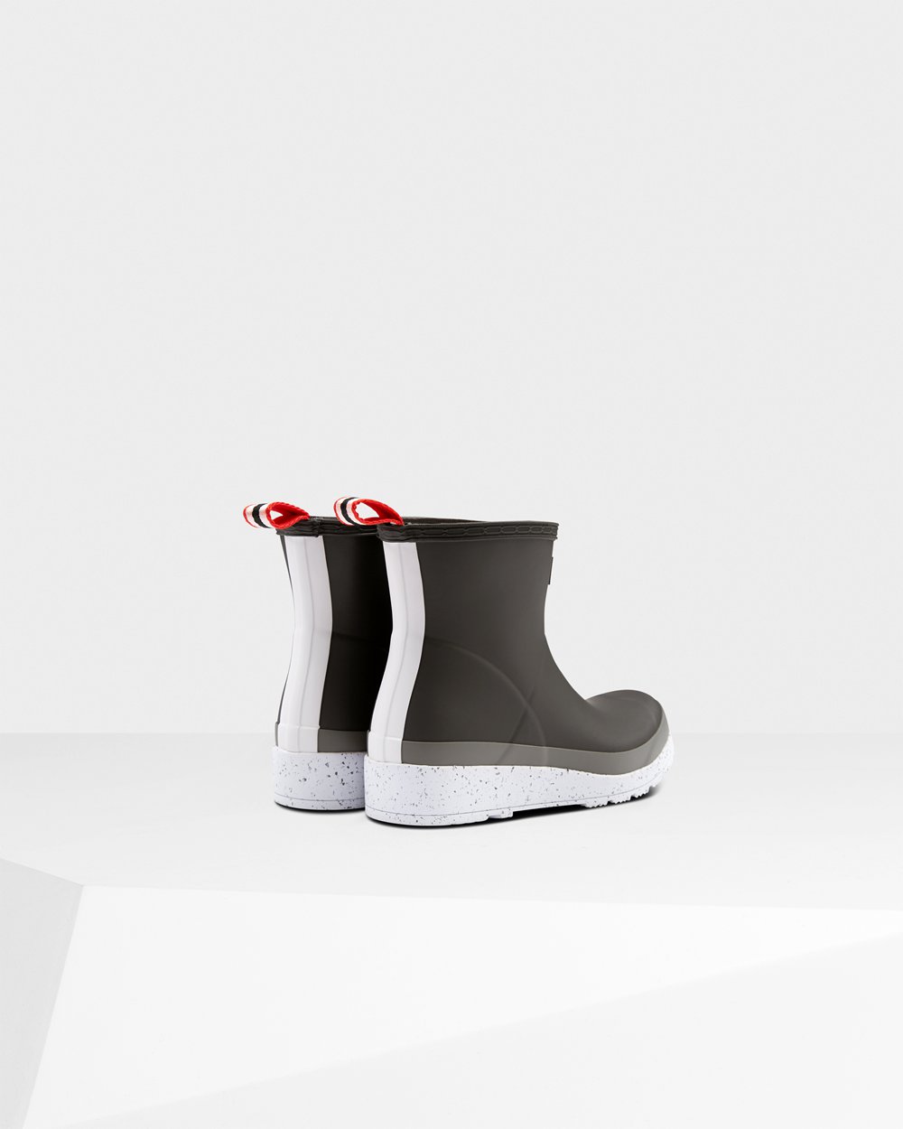 Hunter Original Short Speckle Rain Play Boots - Shop Online Womens Black/Grey - XAISKE394